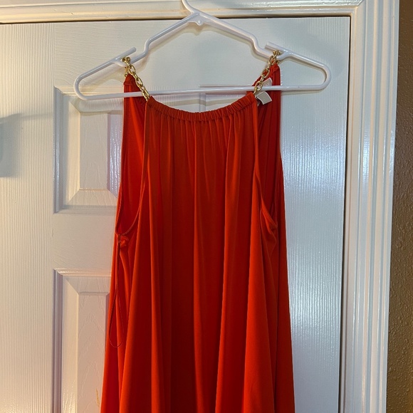 MICHAEL Michael Kors Tops - Michael Kors cold shoulder blouse, large, 3/4 angel wing sleeves, gold chains